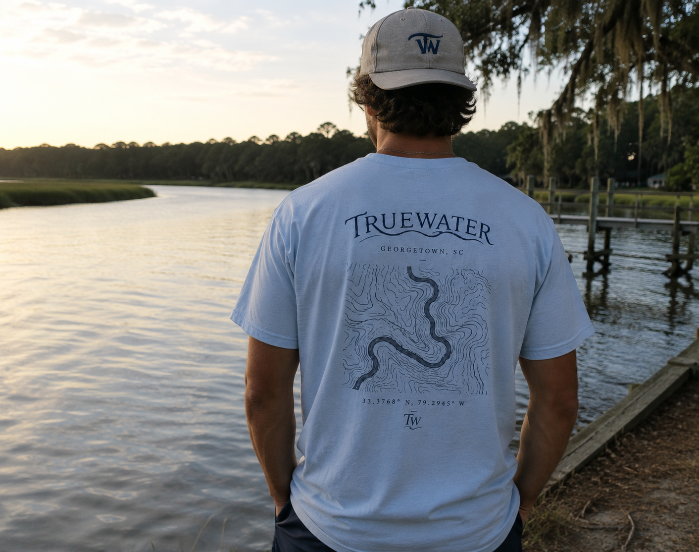 Georgetown Topography Tee - Chambray